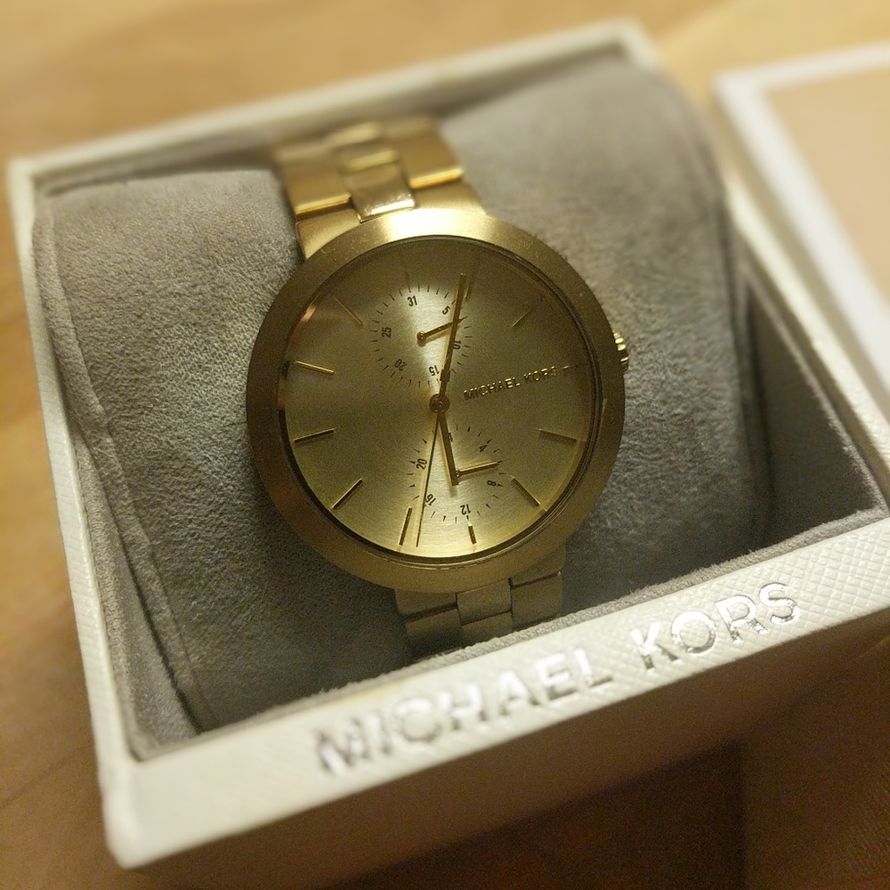 Michael Kors Brushed Gold watch